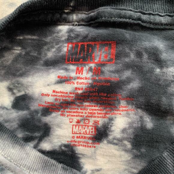 Marvel Tie Dye Long Sleeve Cotton Tee Shirt Sz M -FLAW - Picture 10 of 13